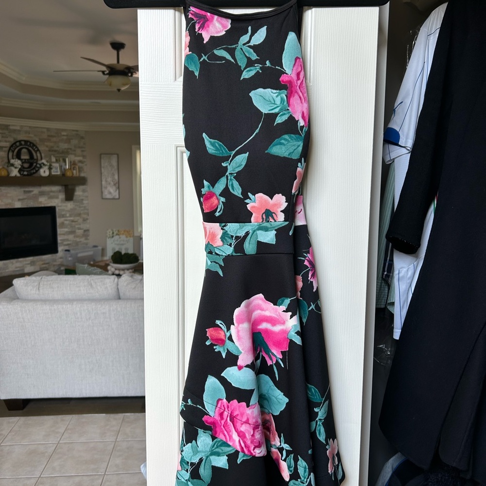 Speechless Pink Fit and Flare Halter Dress